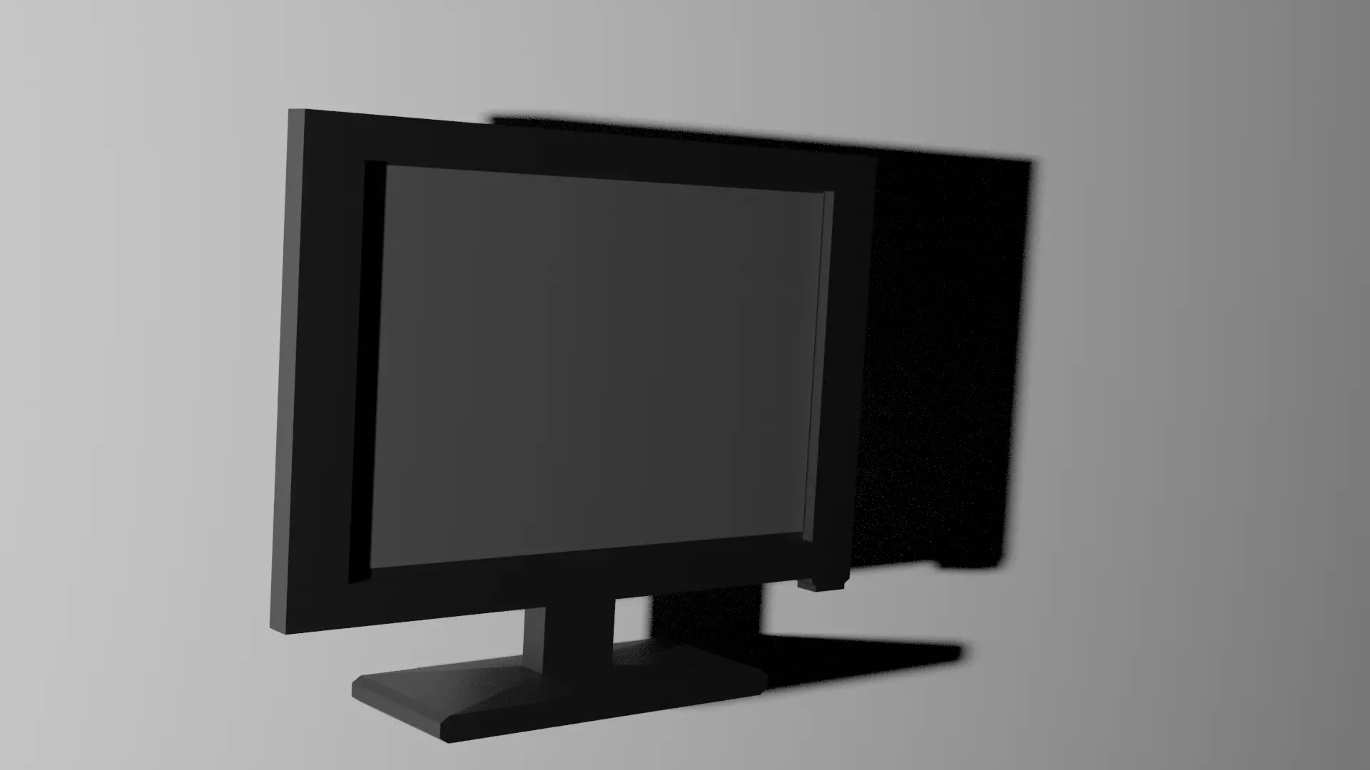 Monitor Low-poly 3D model_0