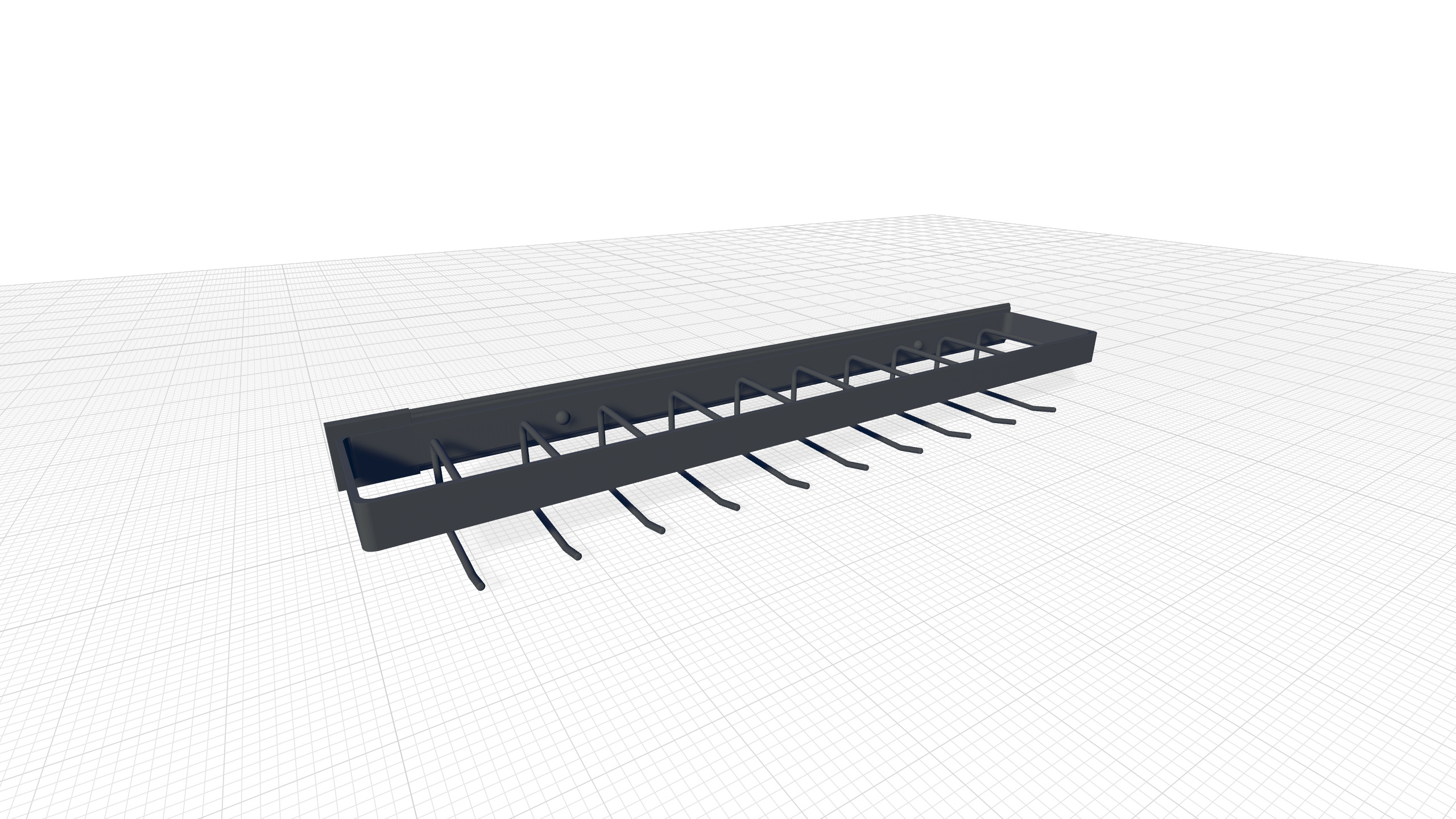 Wall Hook Rack 3D model_3