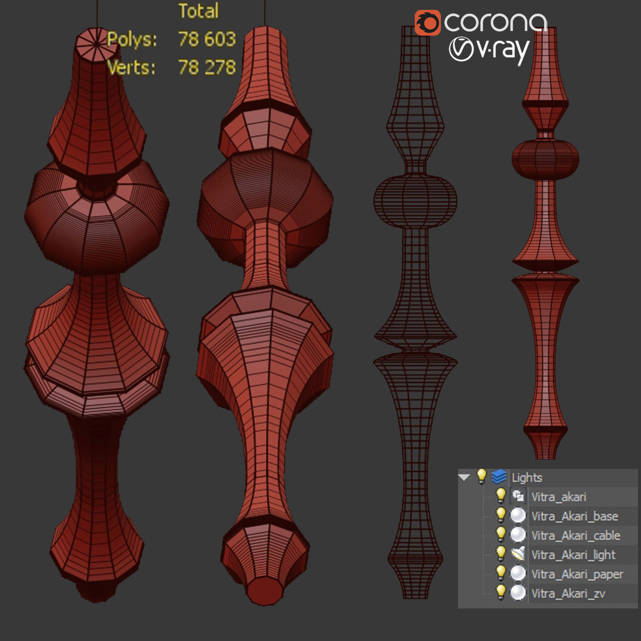 Vitra Akari E 3D model_6
