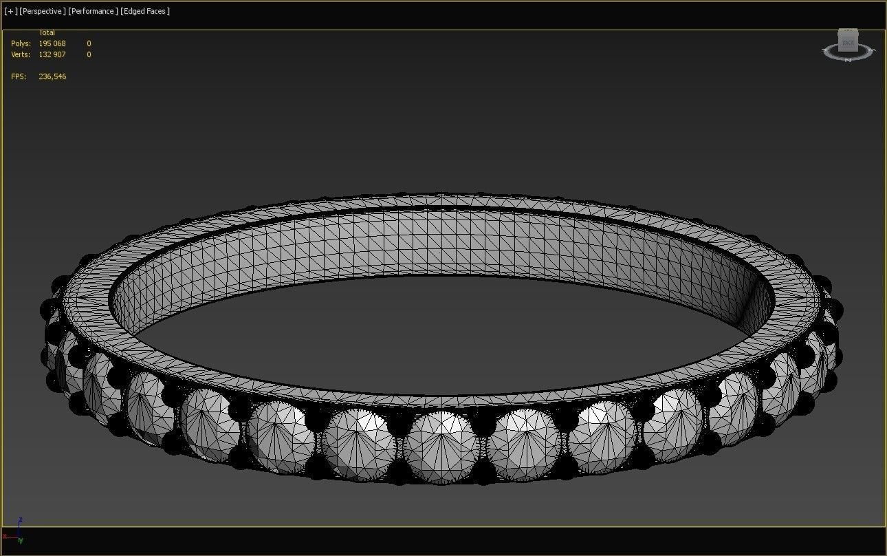 Wedding ring 3D print model_8