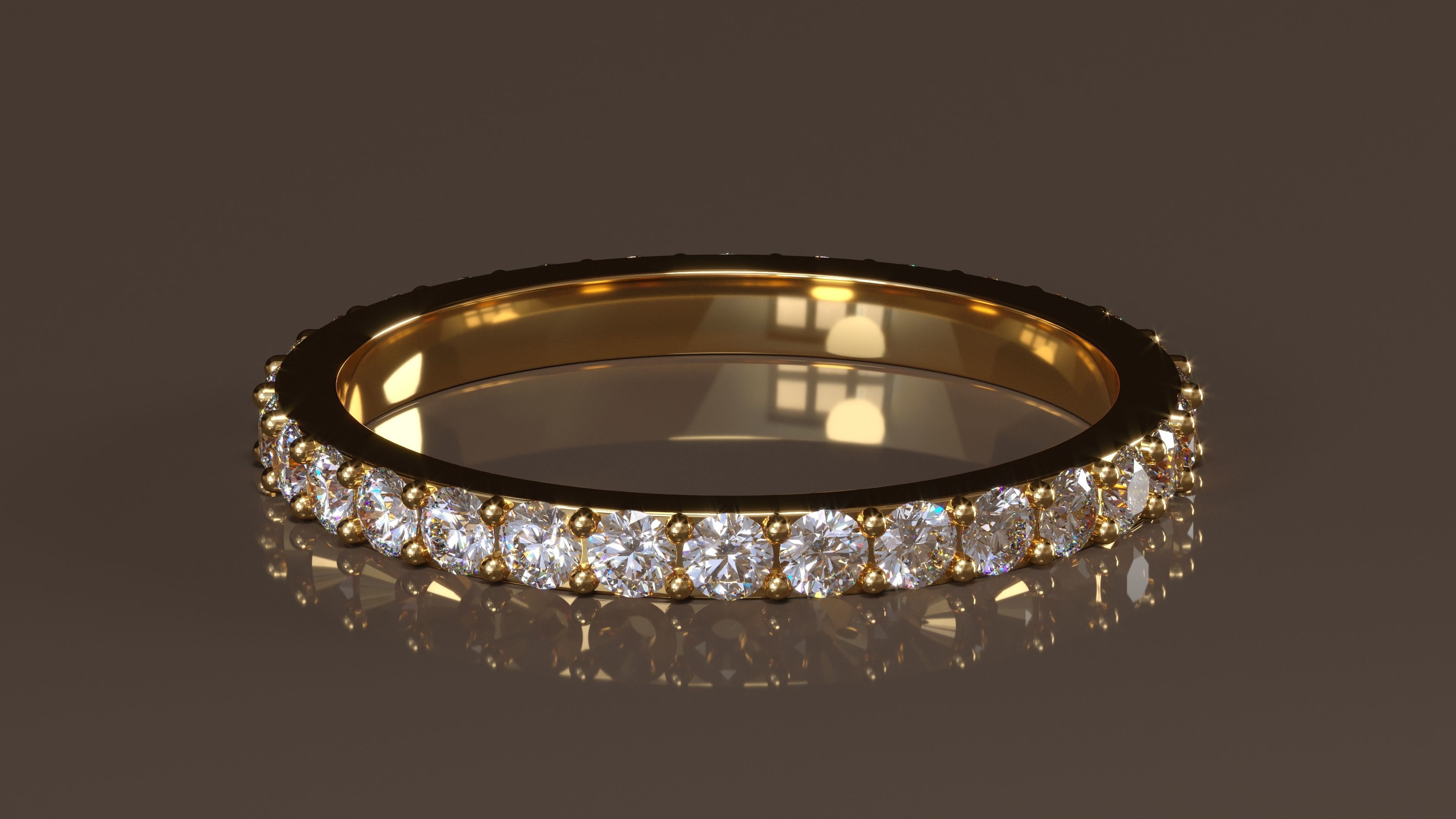 Wedding ring 3D print model_6