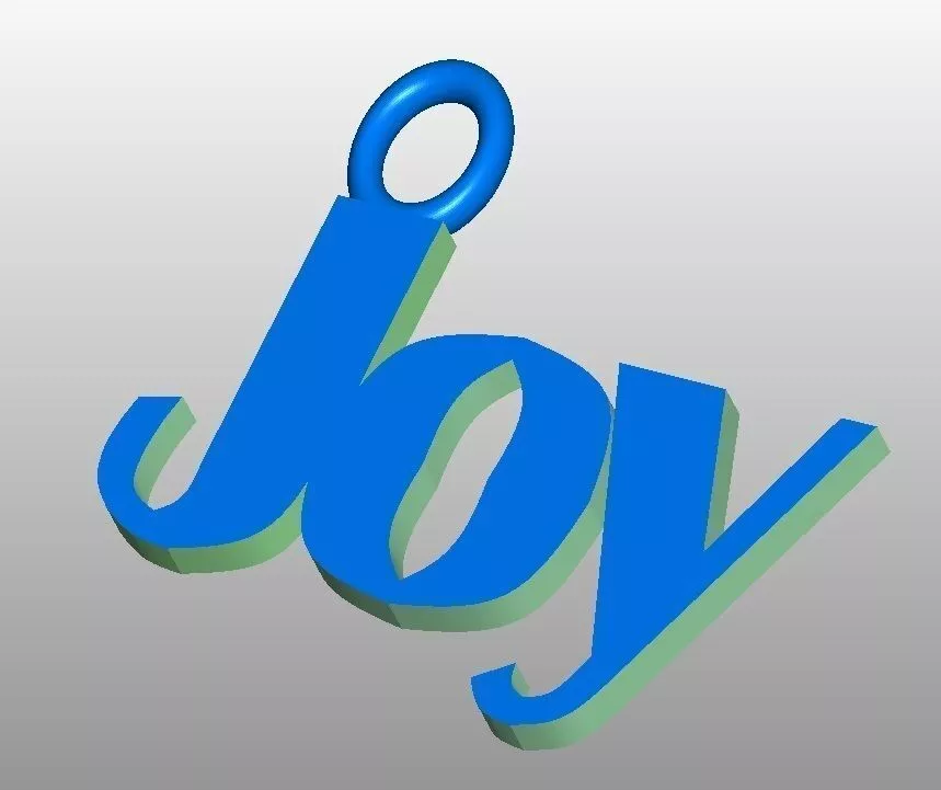 Joy Key Ring Free 3D model