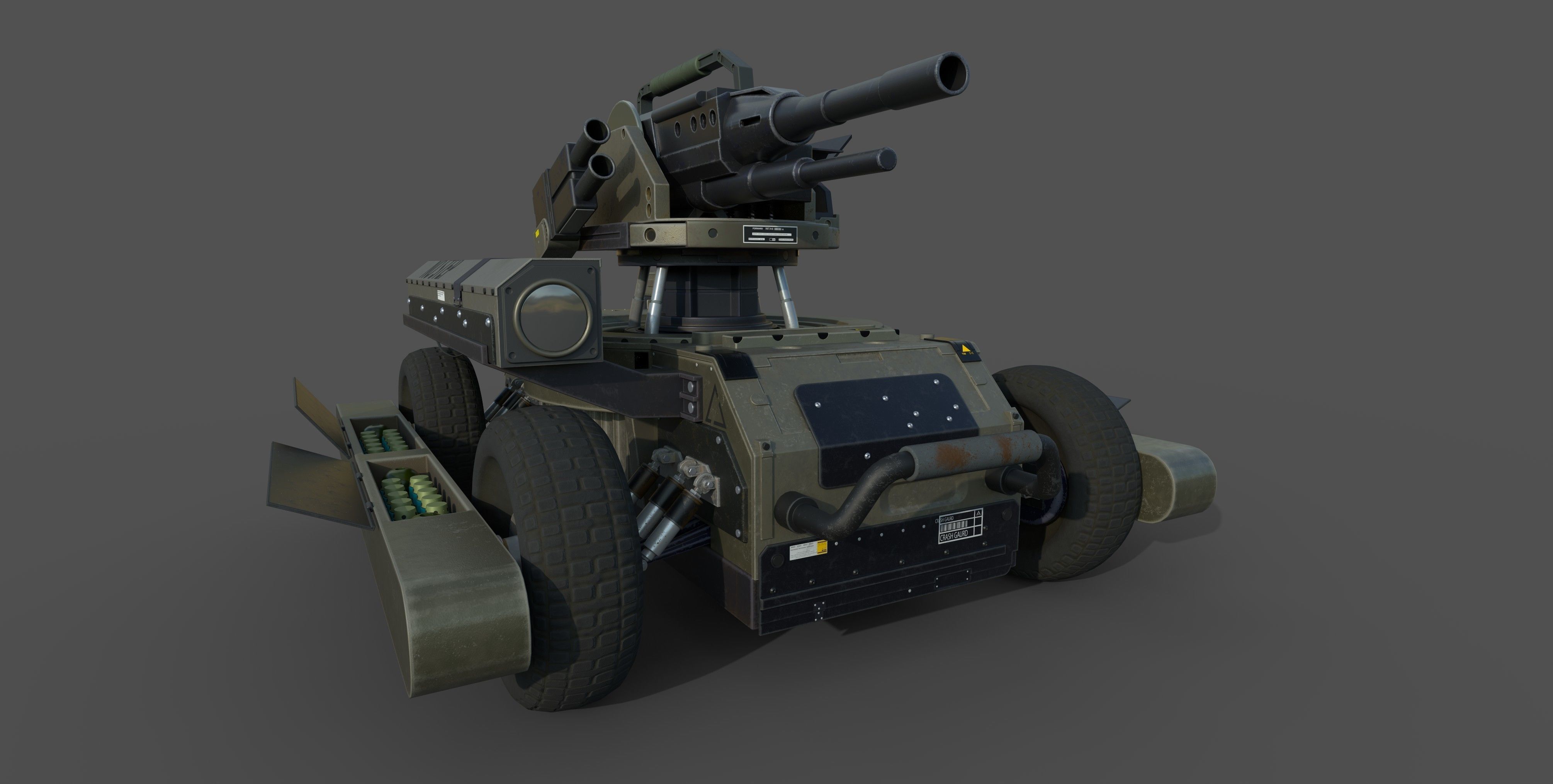 Concept drone for games 3D model_1