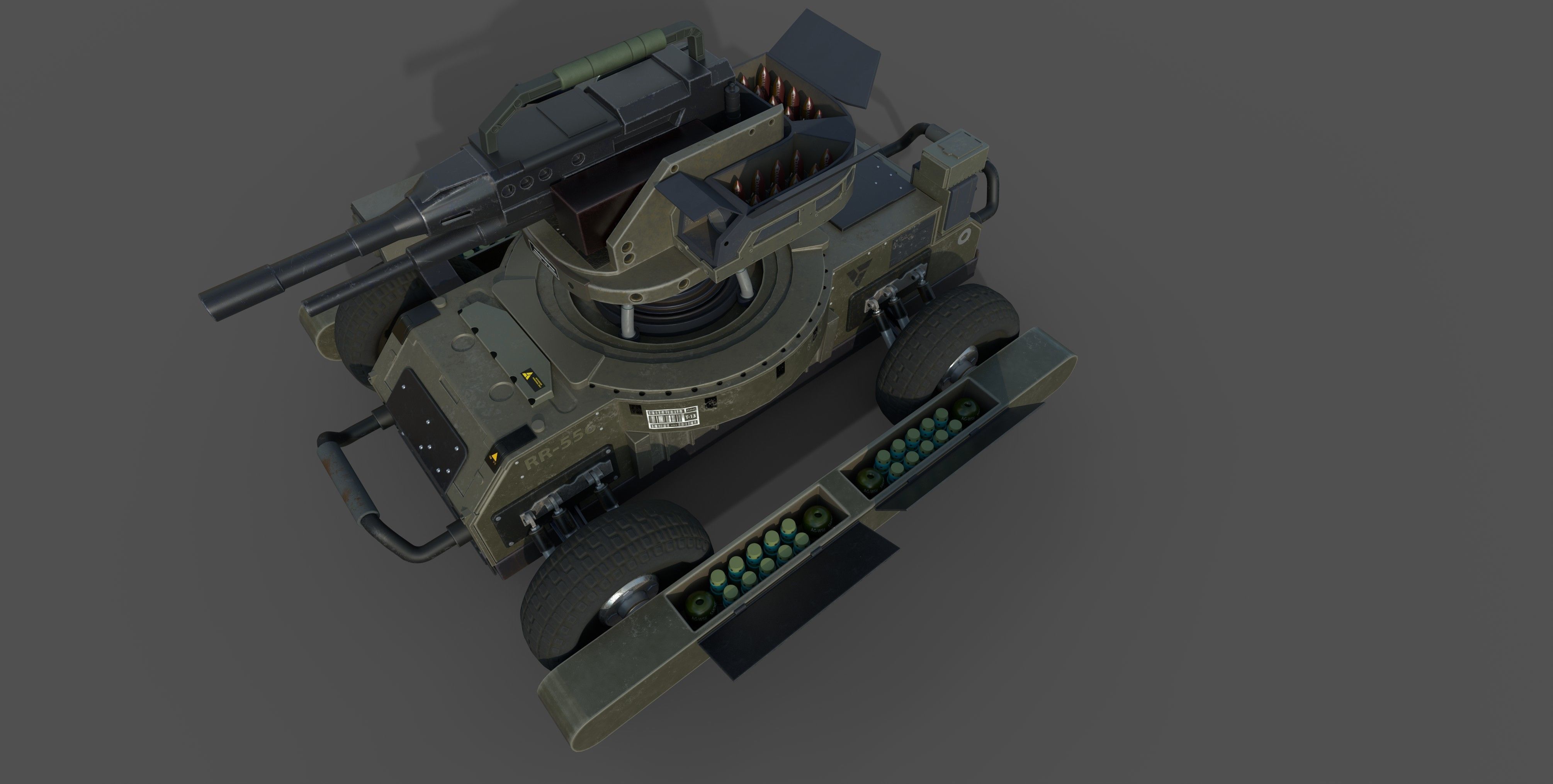 Concept drone for games 3D model_5