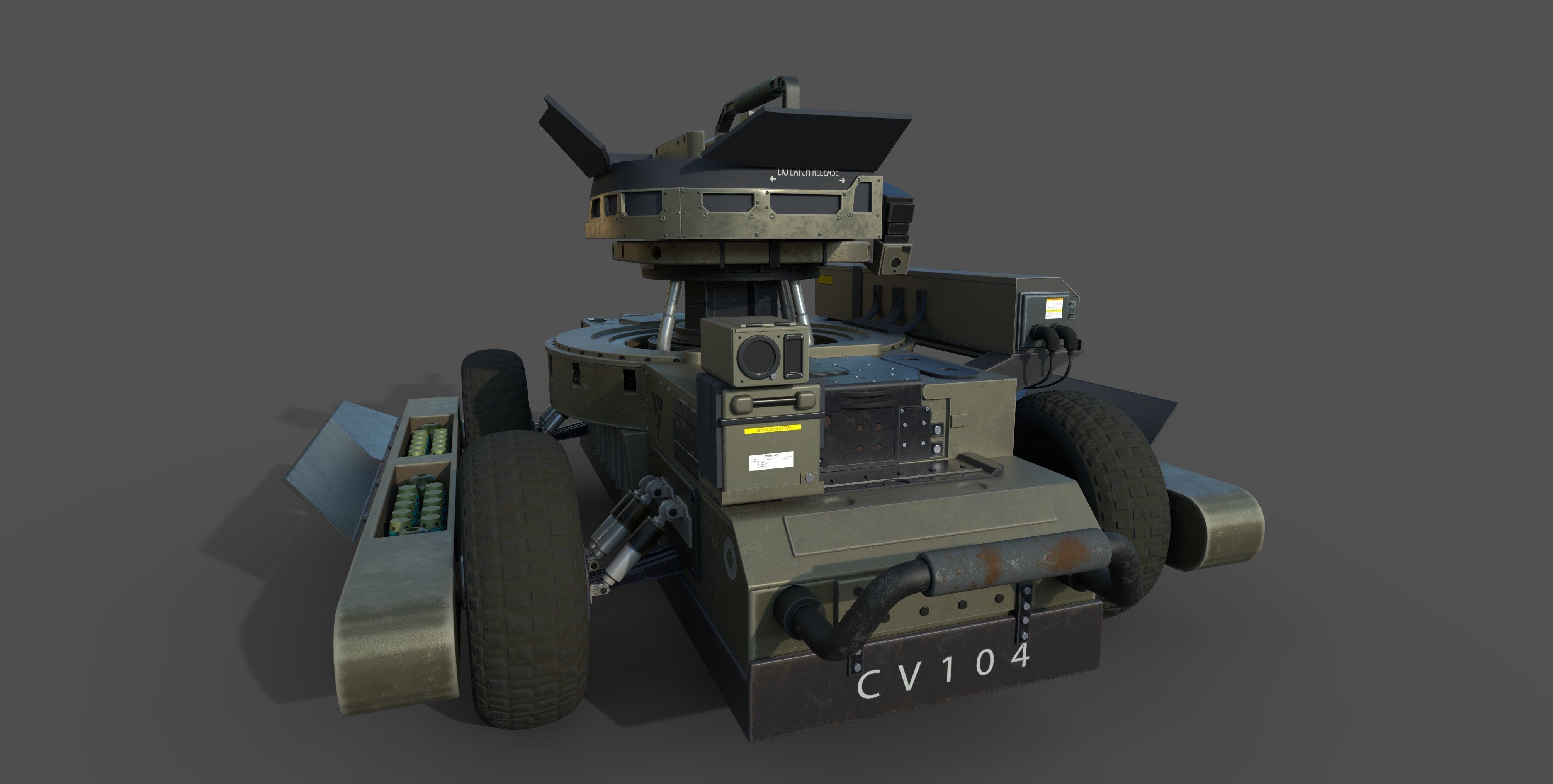 Concept drone for games 3D model_3