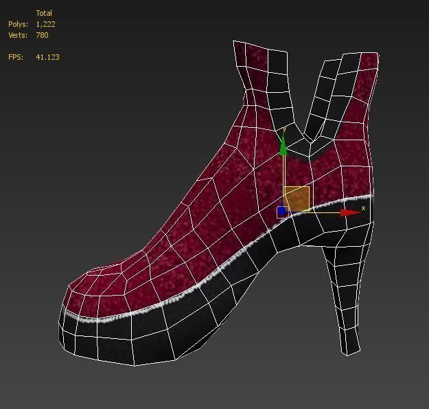 Designer Shoes Low-poly 3D model_1