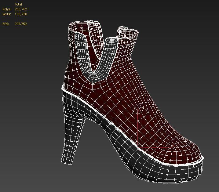 Designer Shoes Low-poly 3D model_3