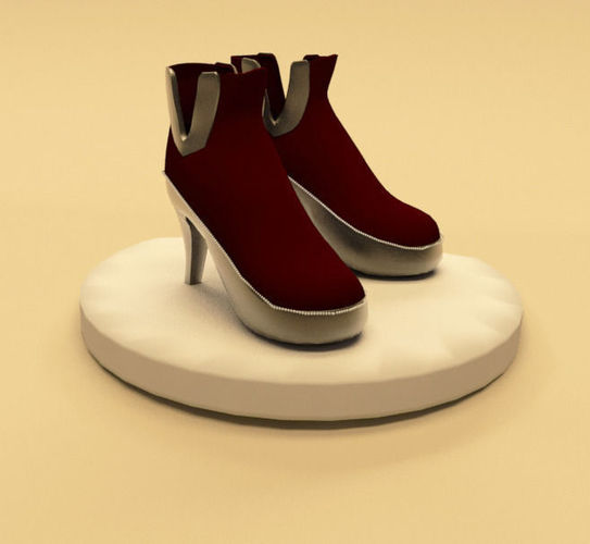 Designer Shoes Low-poly 3D model