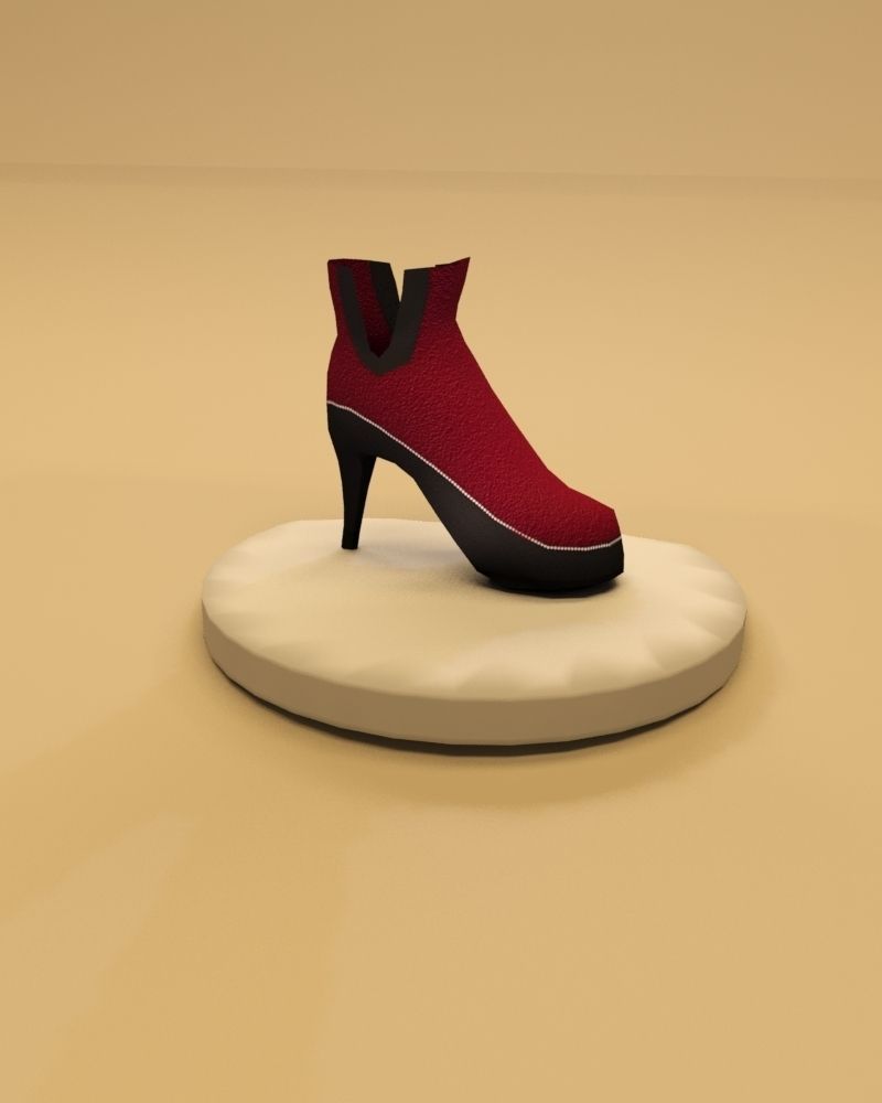 Designer Shoes Low-poly 3D model_2