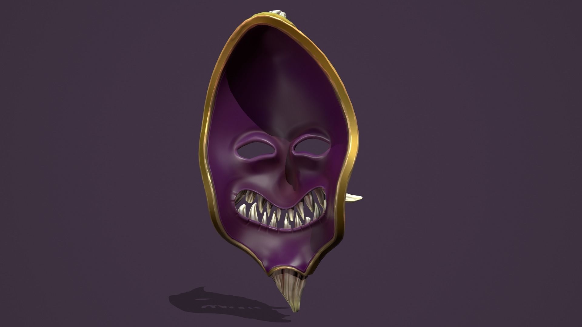 Evil mask Low-poly 3D model_19