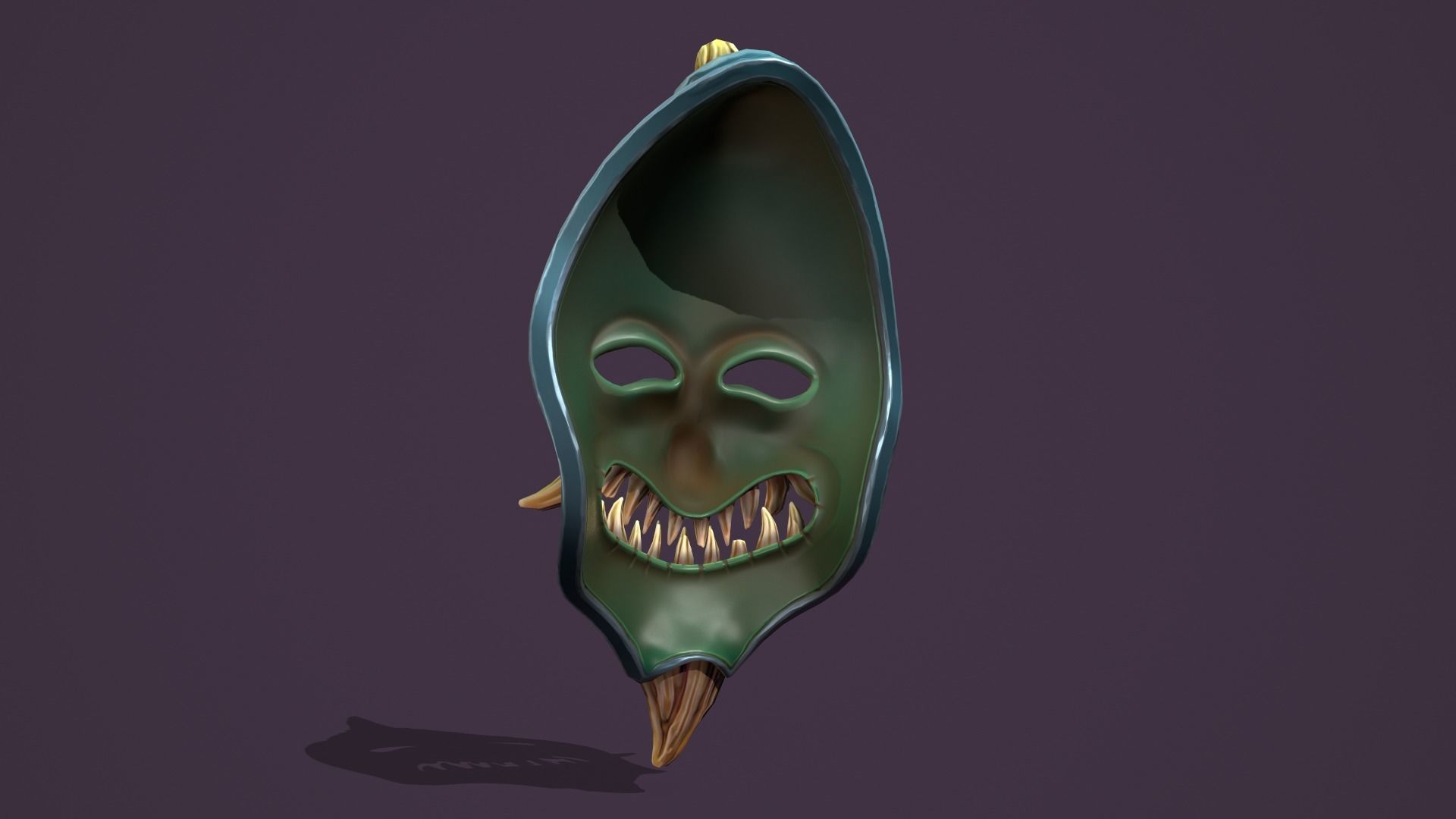 Evil mask Low-poly 3D model_18