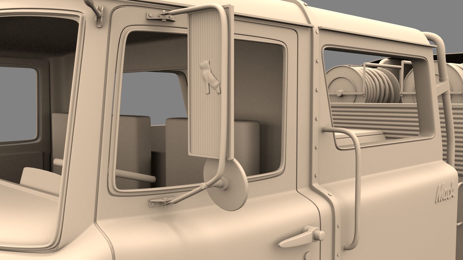 Firetruck M CF 1978 3D model_5