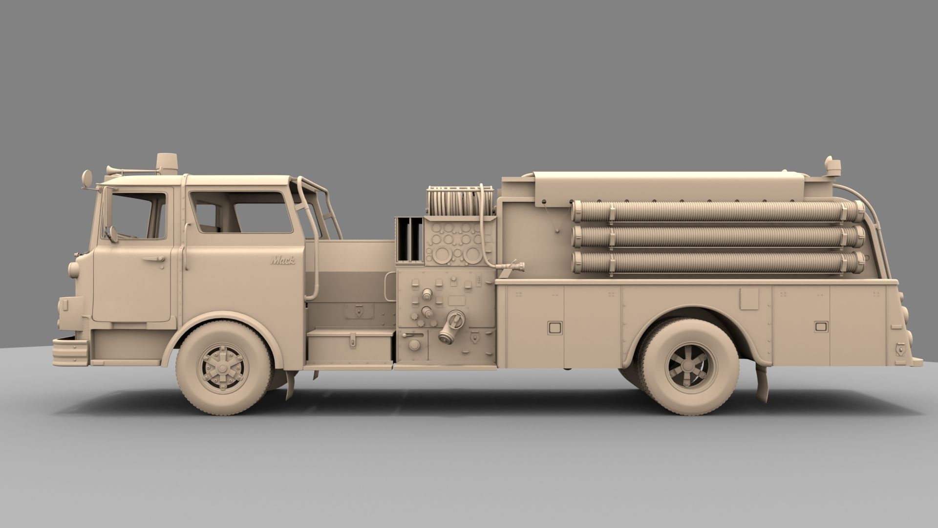 Firetruck M CF 1978 3D model_2