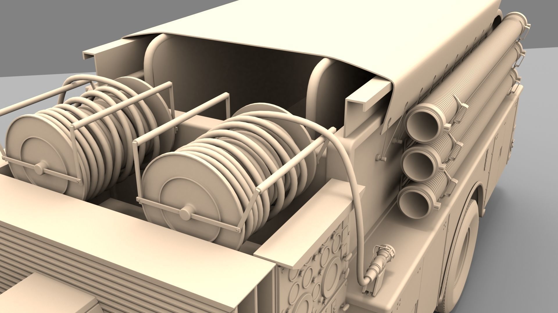 Firetruck M CF 1978 3D model_7