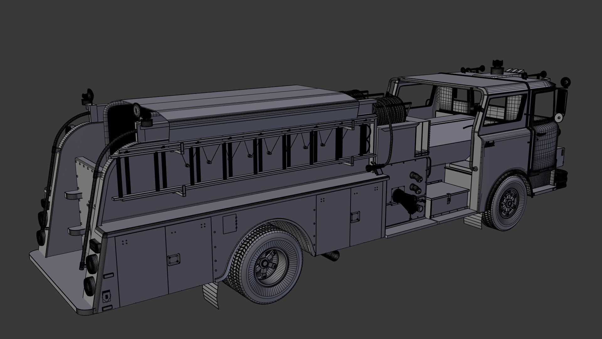 Firetruck M CF 1978 3D model_12
