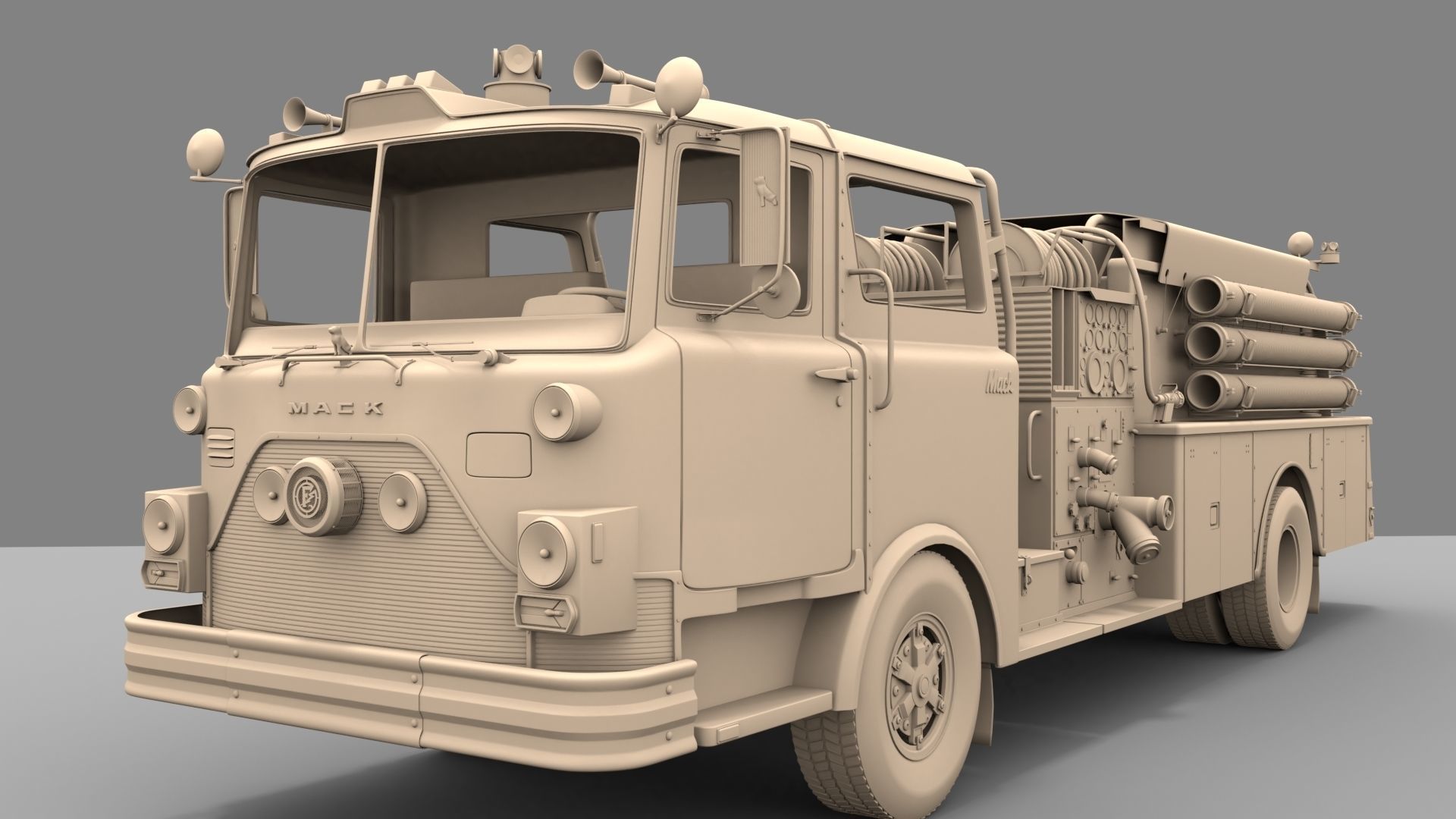 Firetruck M CF 1978 3D model_3