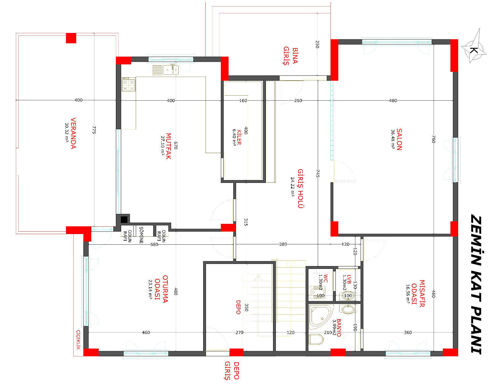 3d villa house model architecture 3D model Low-poly 3D model_3