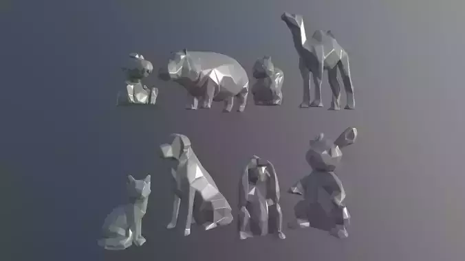 Abstract animal ornaments