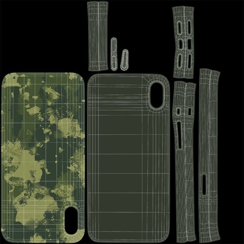 iPhone X Case 1 Low-poly 3D model_23