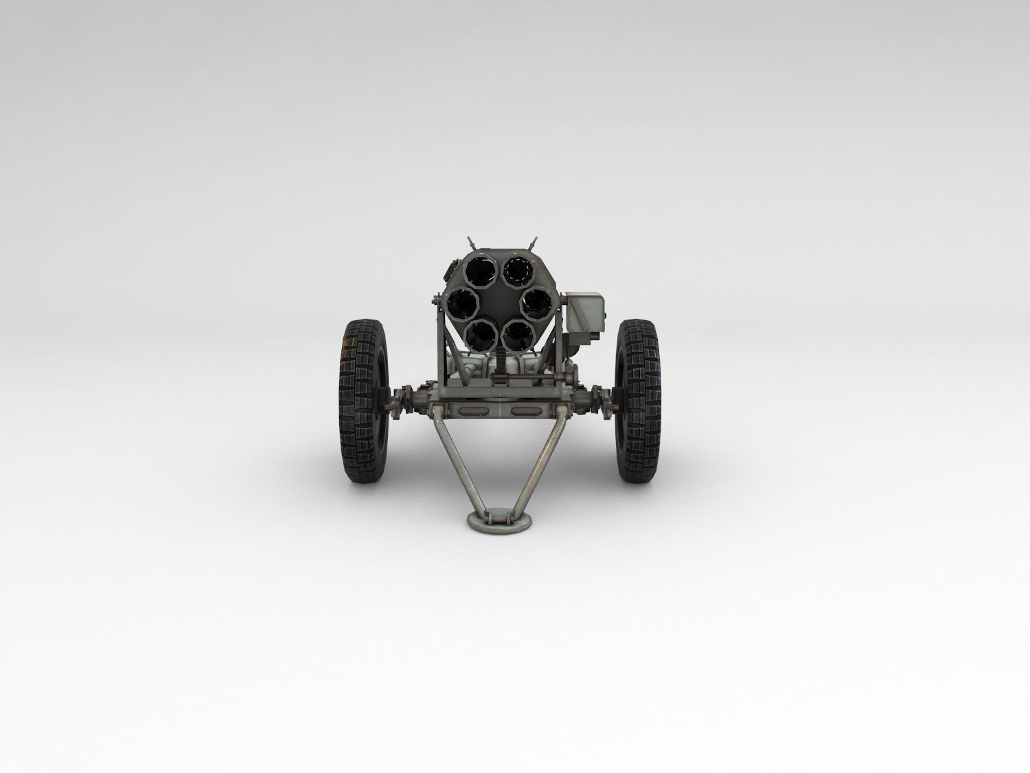 Low Poly 15cm Nebelwerfer 41 rocket artillery Low-poly 3D model_7