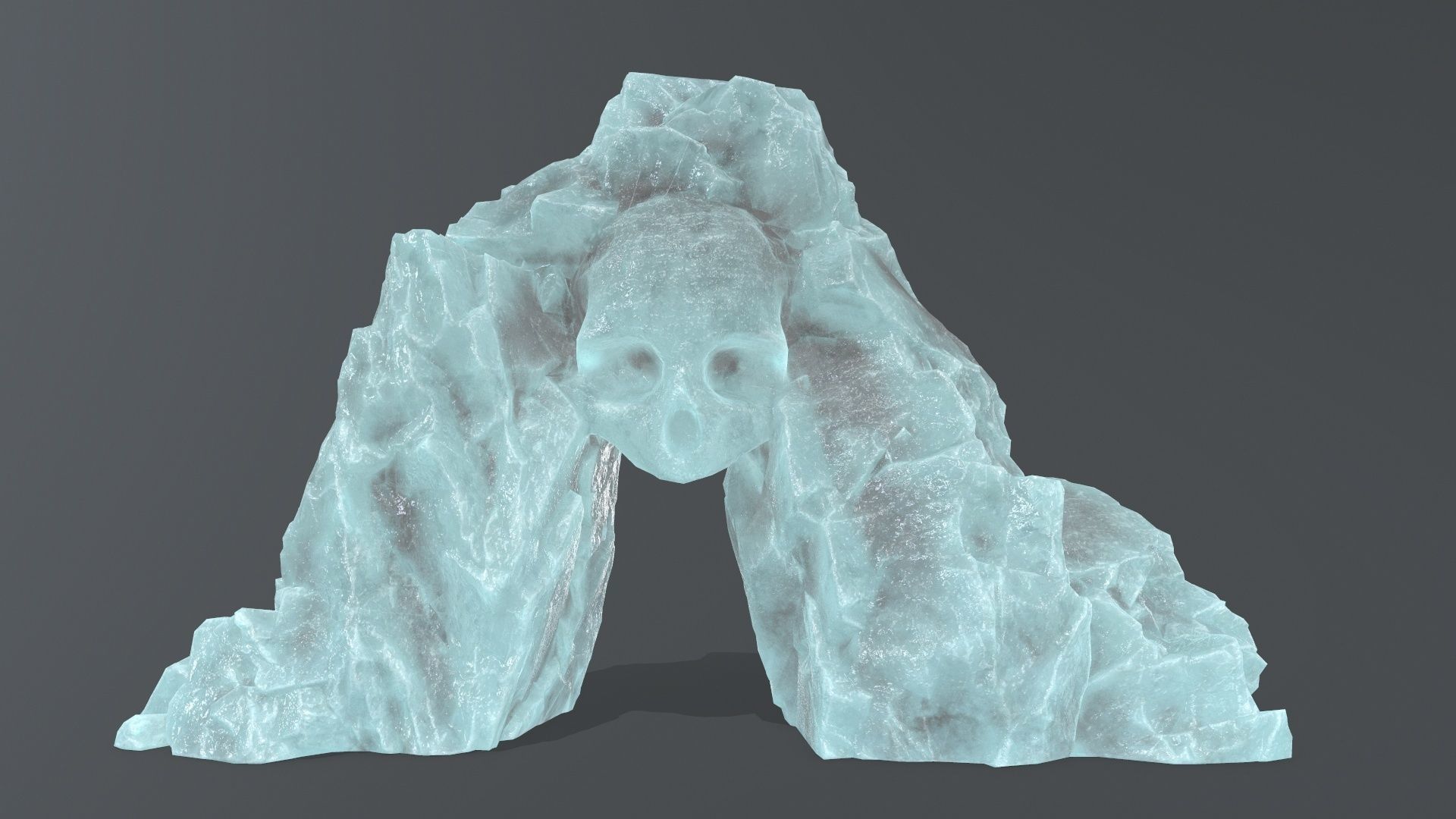 Skull Cave Low-poly 3D model_4