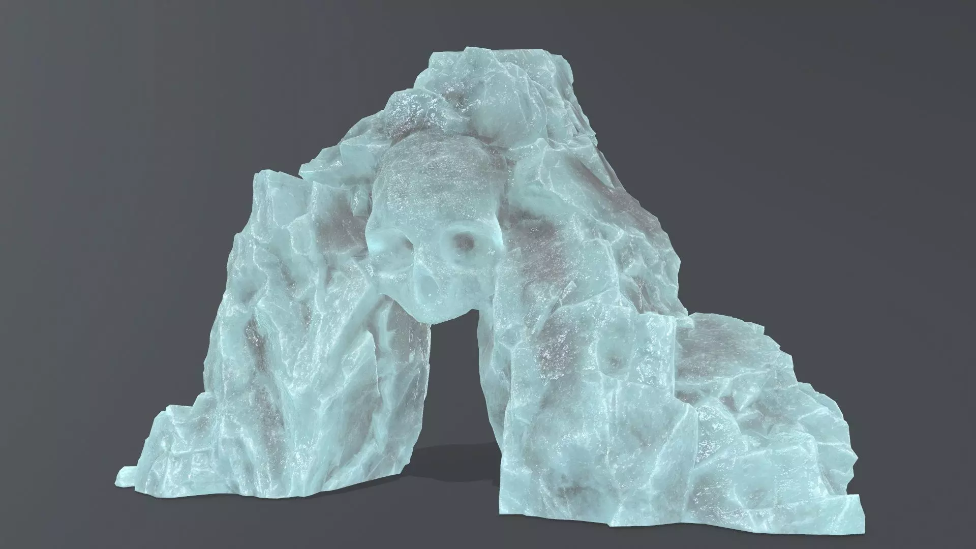 Skull Cave Low-poly 3D model_0