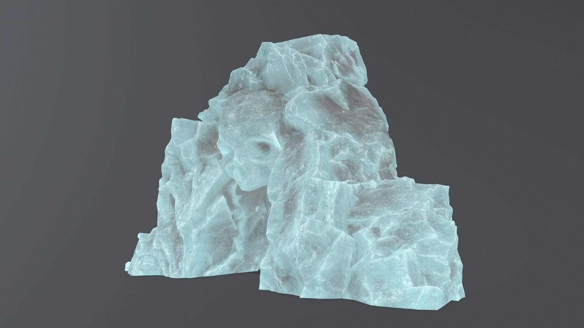 Skull Cave Low-poly 3D model_5