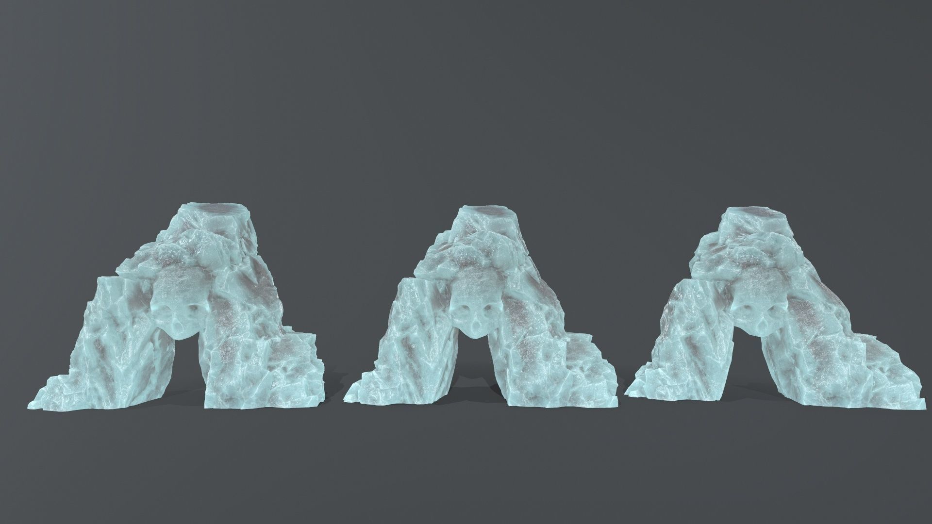Skull Cave Low-poly 3D model_1