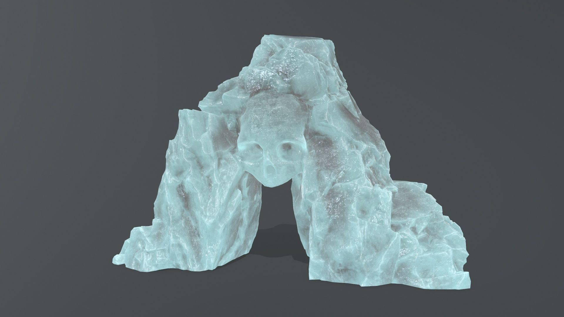 Skull Cave Low-poly 3D model_3