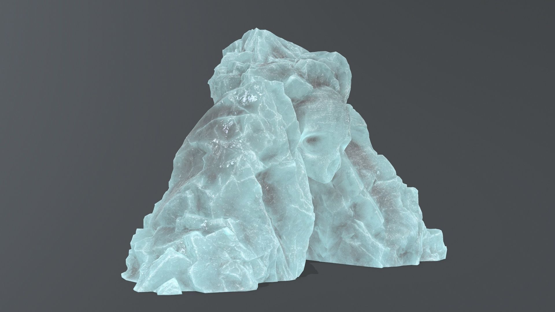 Skull Cave Low-poly 3D model_11