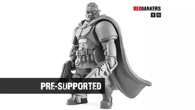 Alpha troops - Lieutenant of the Imperial Force 3D print model