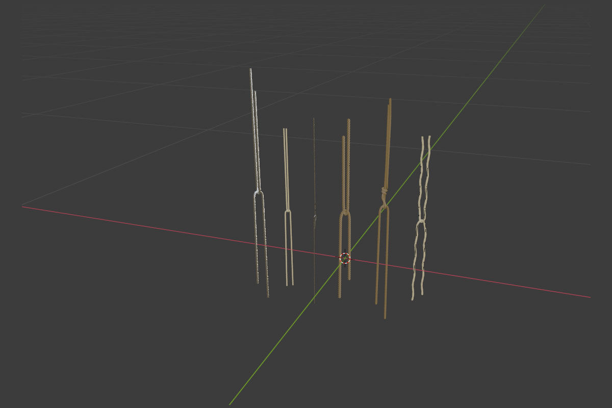 Sample ropes 3d models set 3D model_22