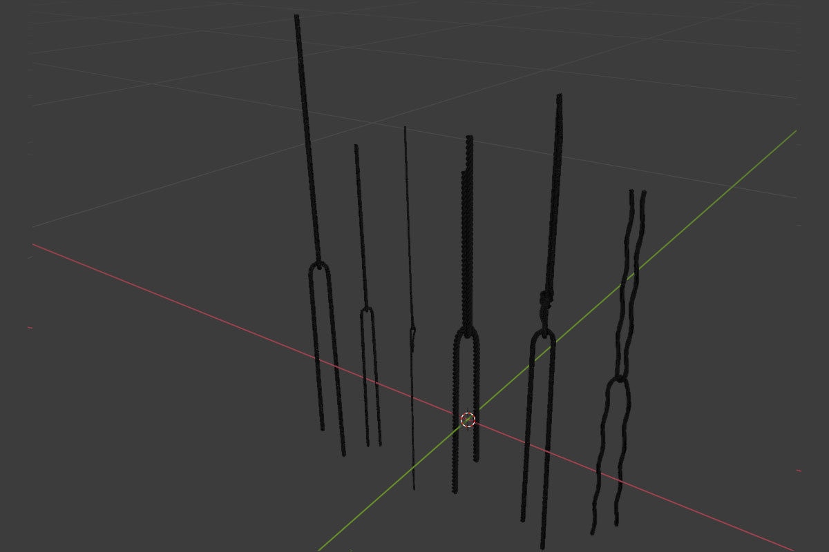 Sample ropes 3d models set 3D model_20