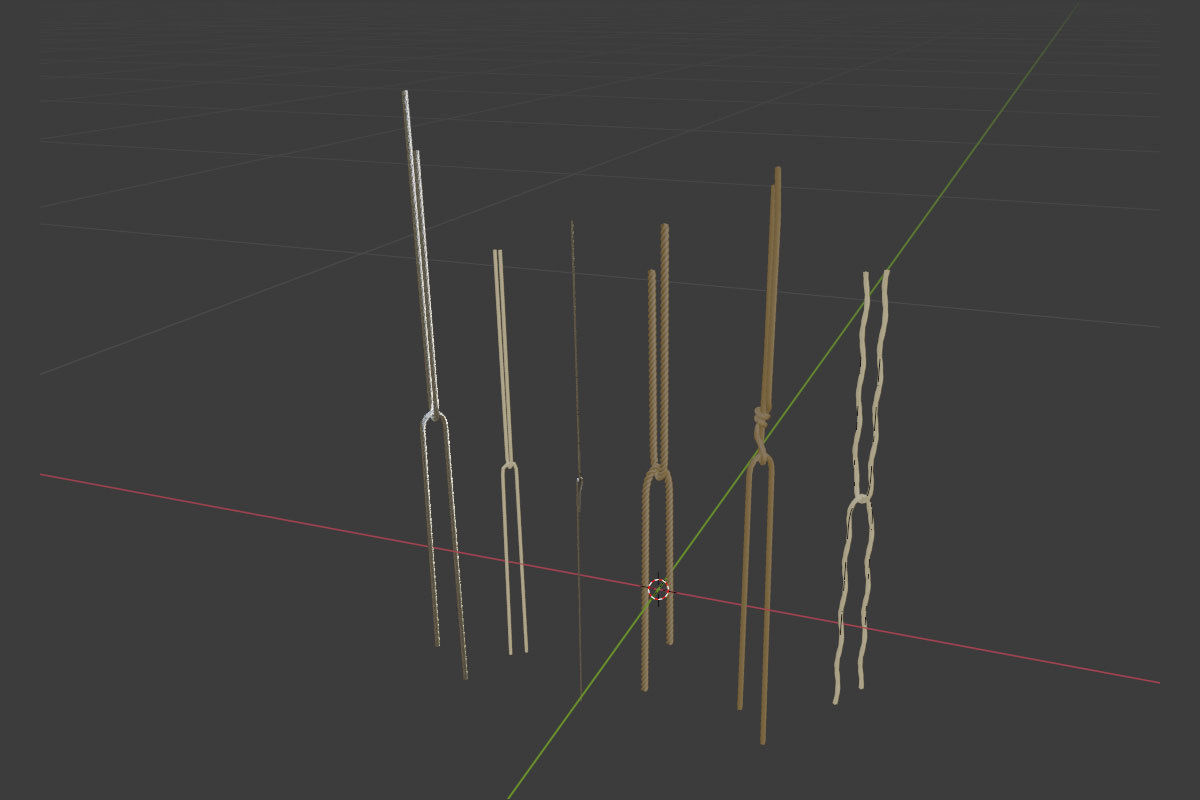 Sample ropes 3d models set 3D model_21