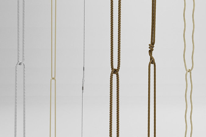 Sample ropes 3d models set 3D model