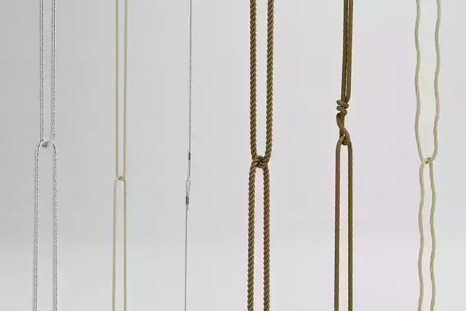 Sample ropes 3d models set 3D model