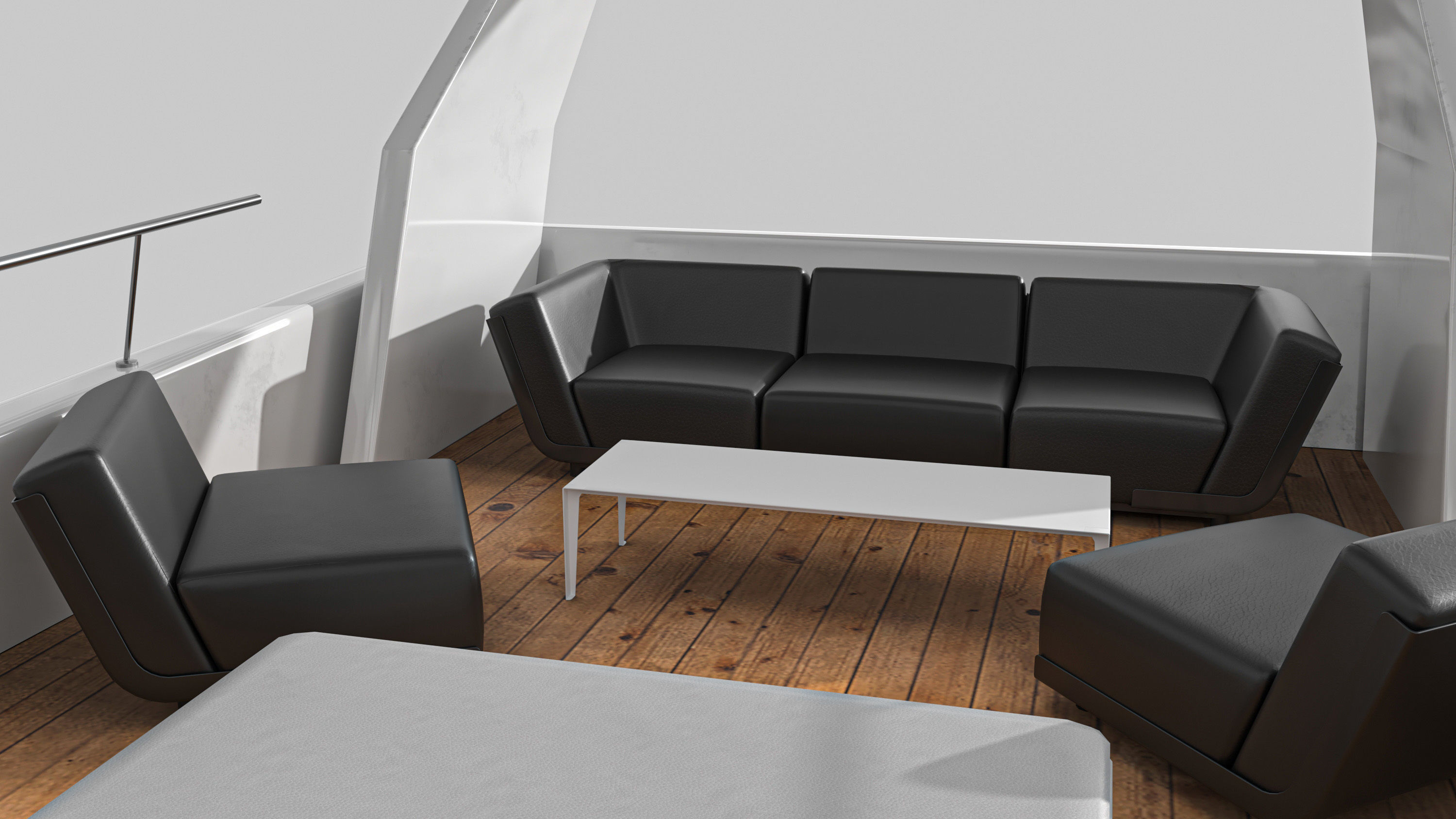 Yacht 1 motor Low-poly 3D model_15