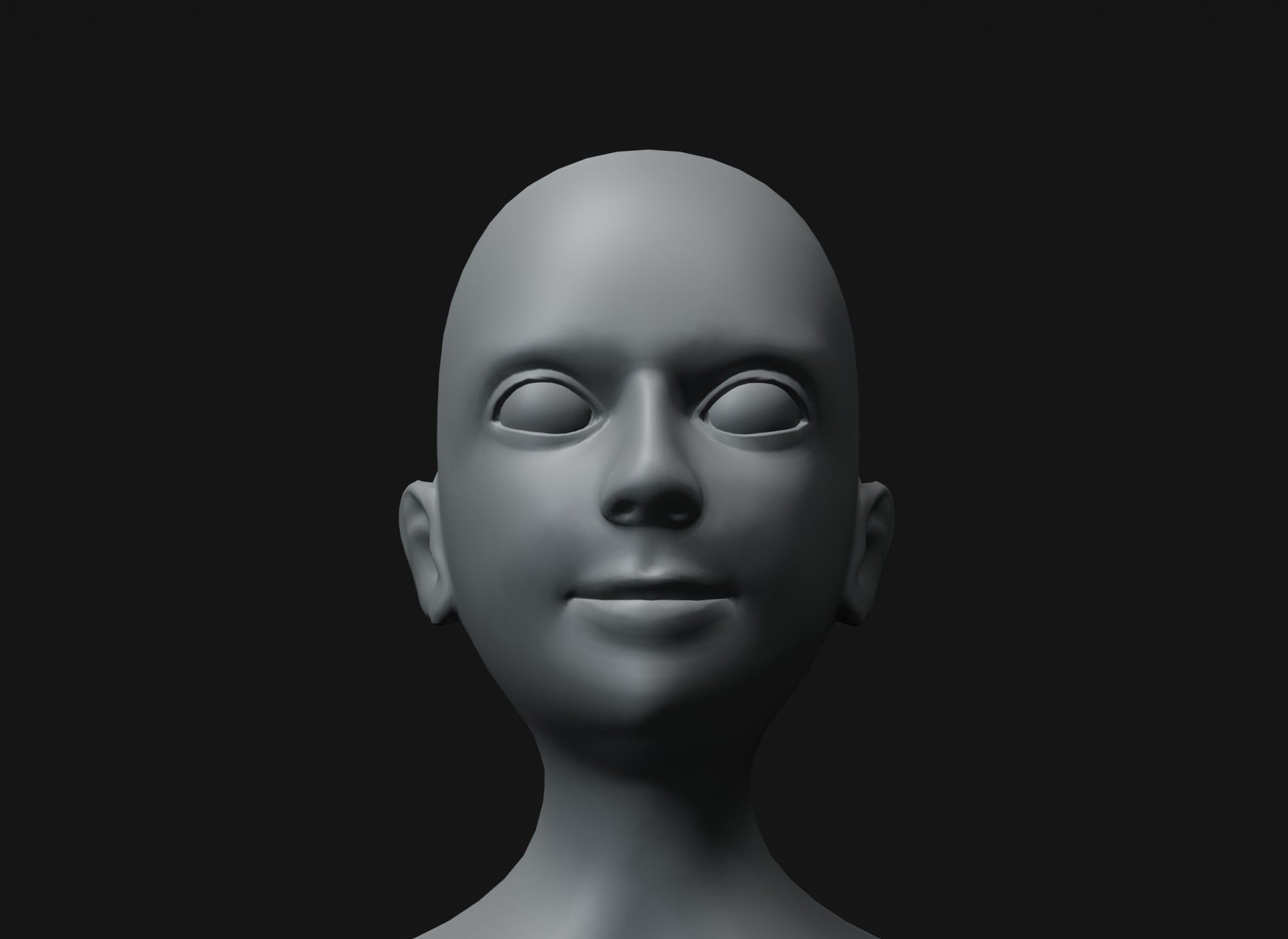 Girl Kid Body Base Mesh 3D Model 20k Polygons Low-poly 3D model_5