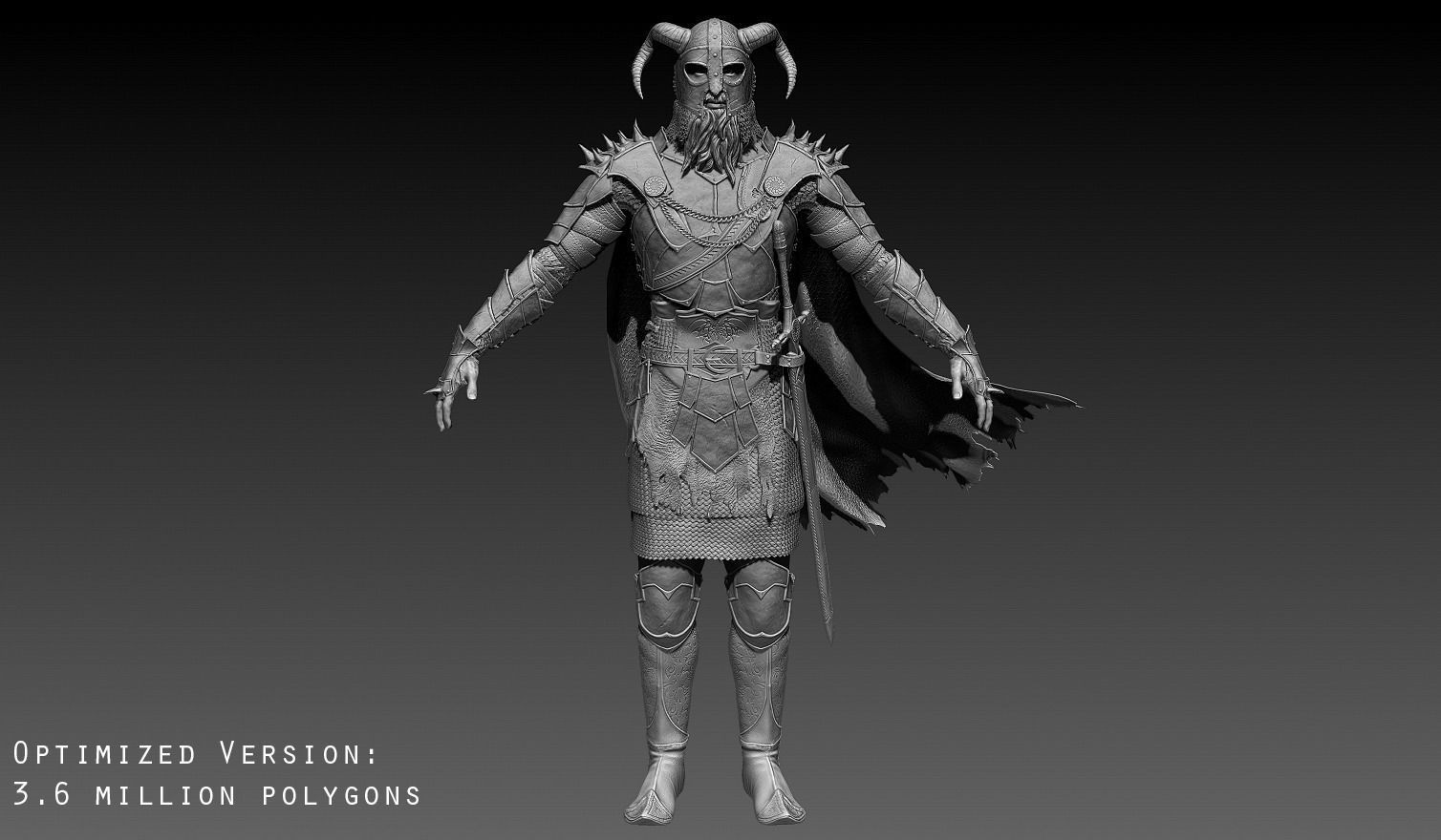 Scandinavian Warrior Neutral Pose 3D model_19