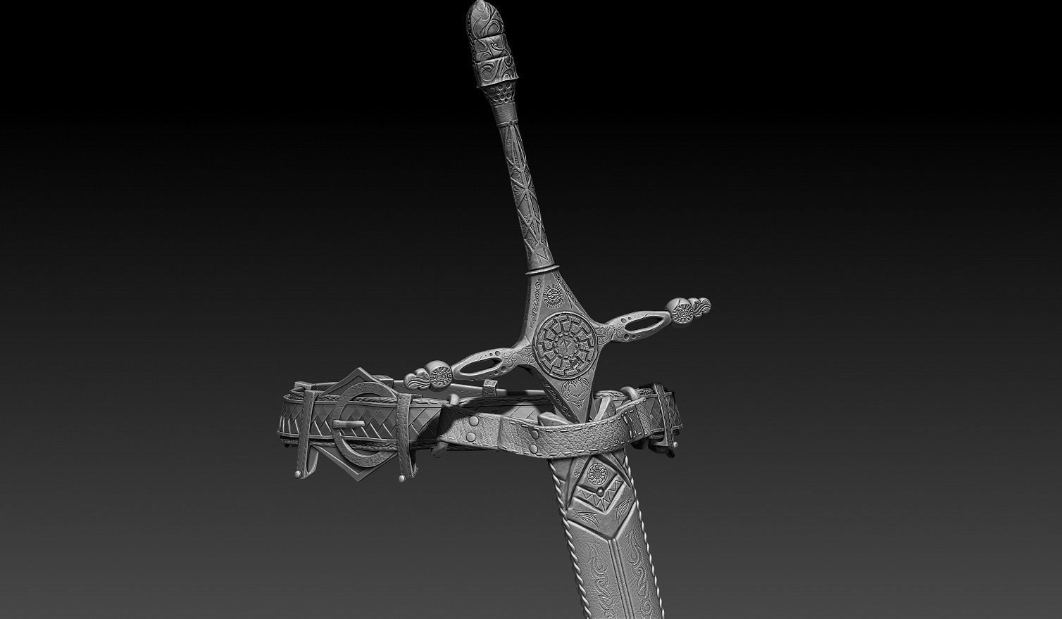 Scandinavian Warrior Neutral Pose 3D model_13