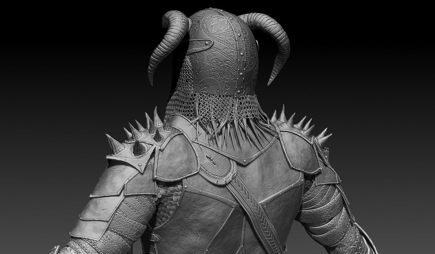 Scandinavian Warrior Neutral Pose 3D model_9