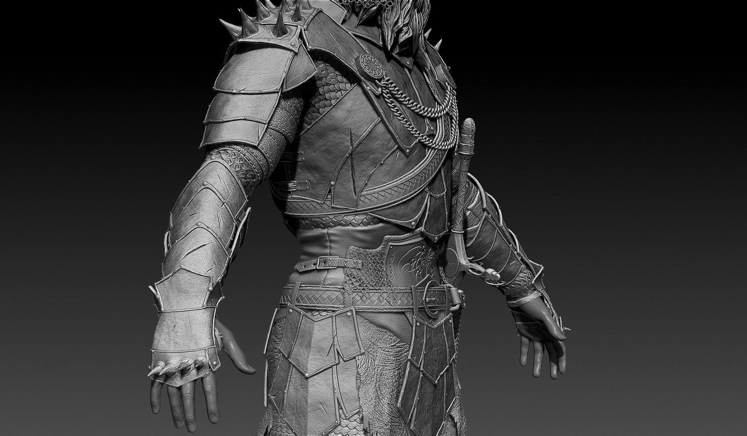 Scandinavian Warrior Neutral Pose 3D model_10