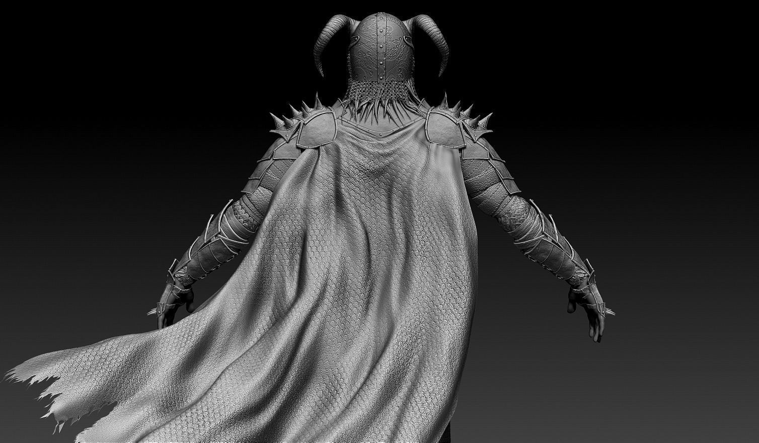 Scandinavian Warrior Neutral Pose 3D model_7