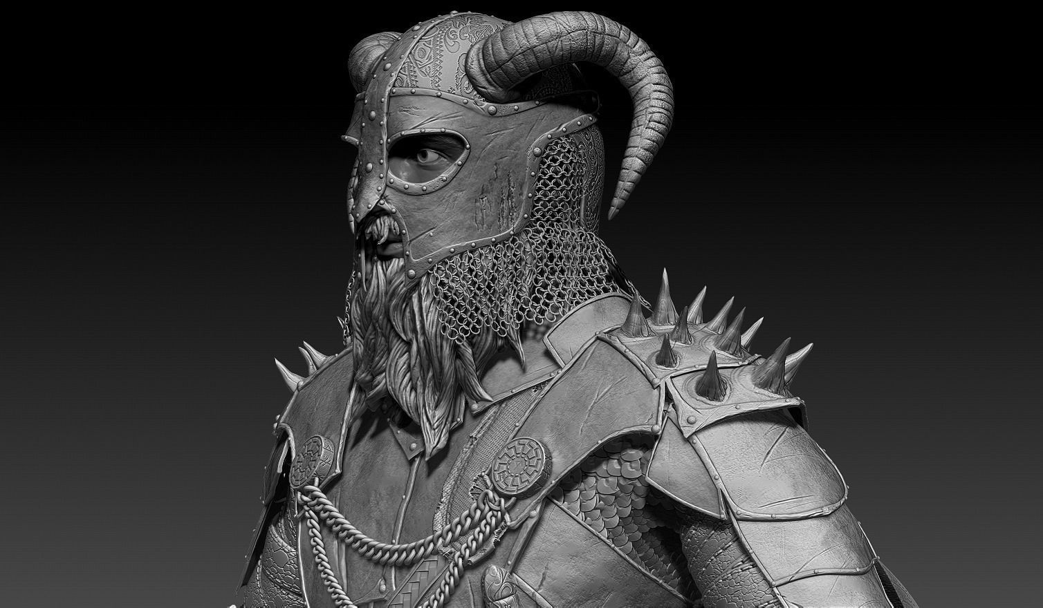 Scandinavian Warrior Neutral Pose 3D model_3