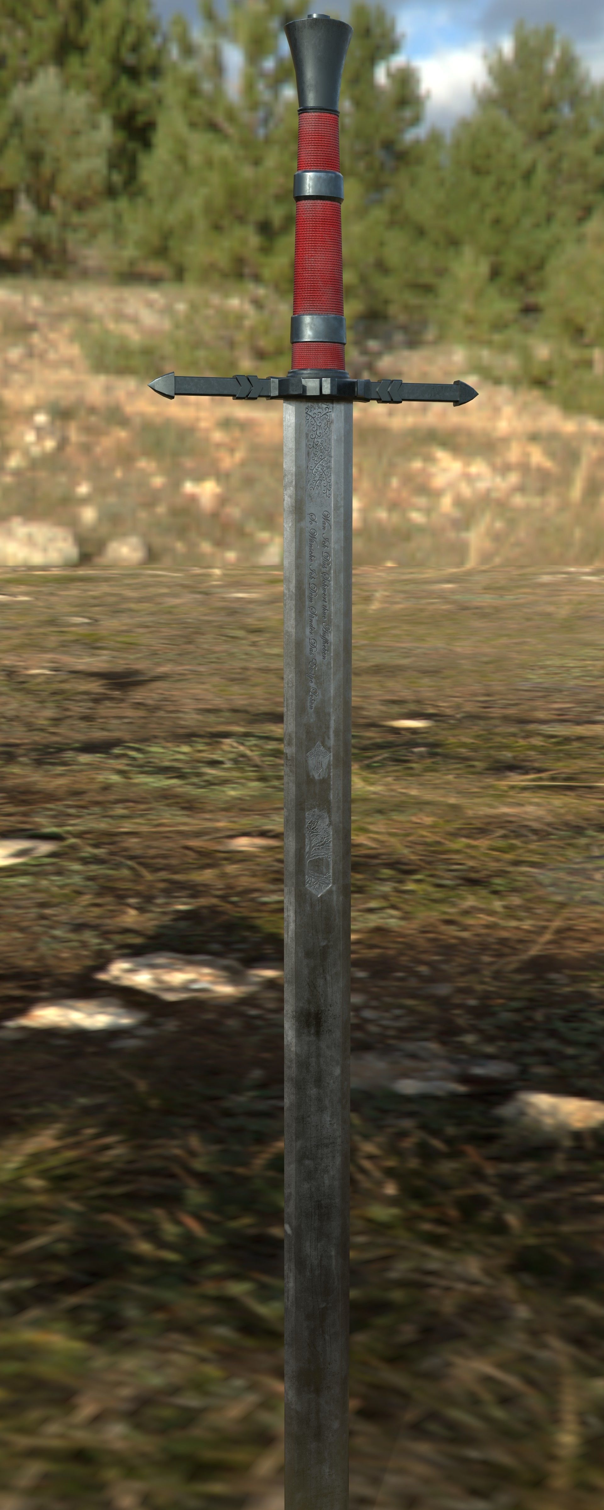 Executioner Sword - Low Poly Low-poly 3D model_3