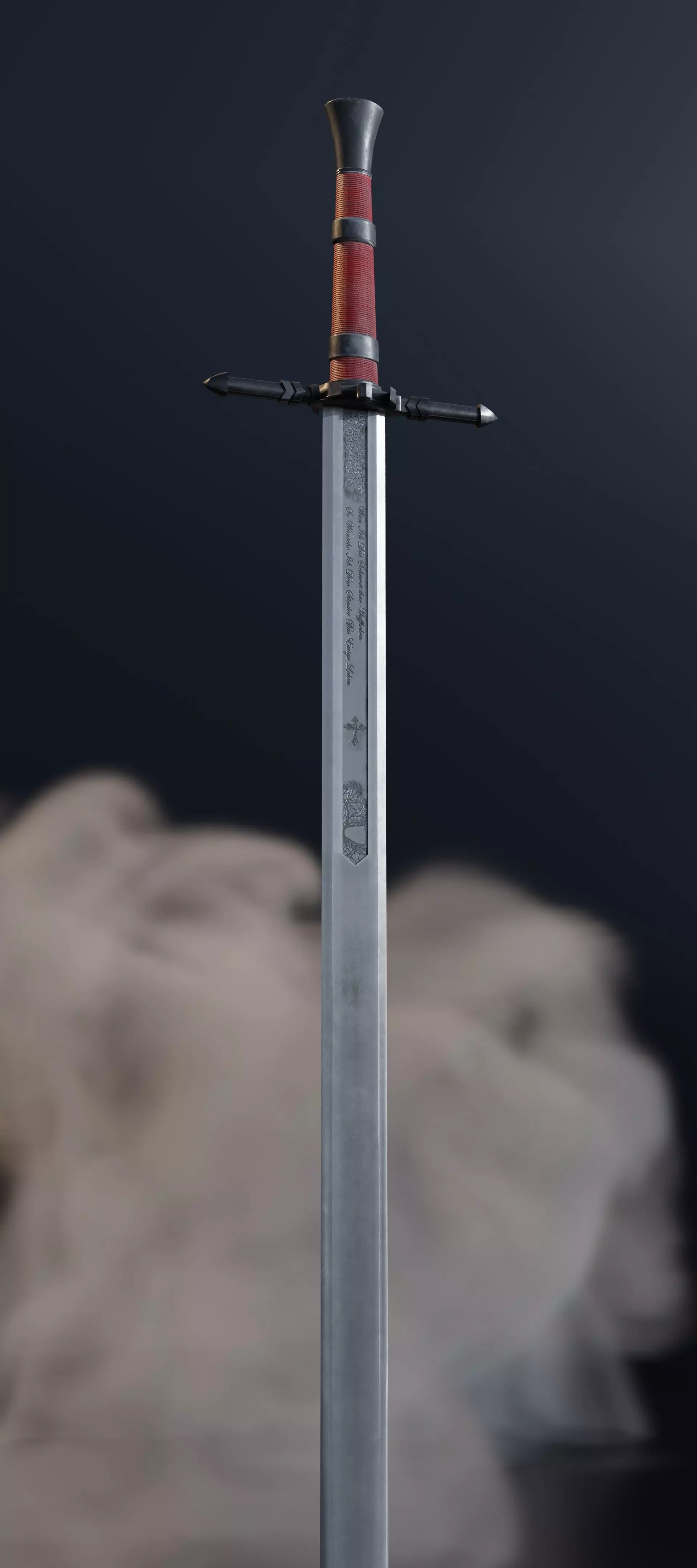 Executioner Sword - Low Poly Low-poly 3D model_0