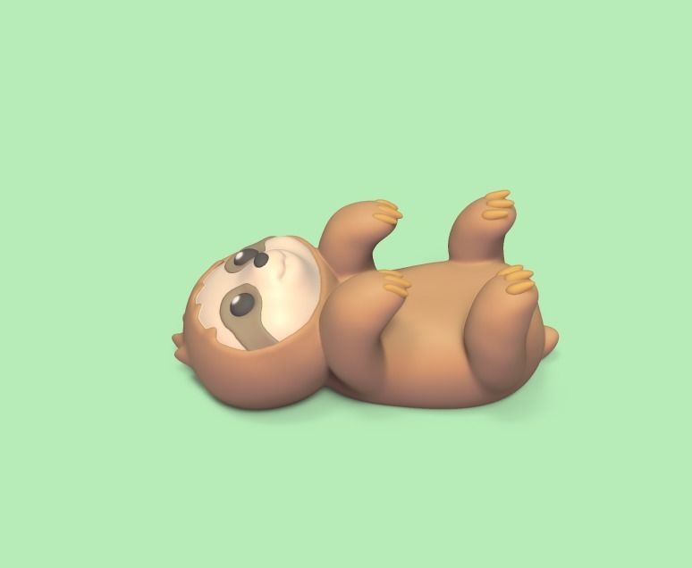 Sloth Chopsticks Holder 3D print model_1