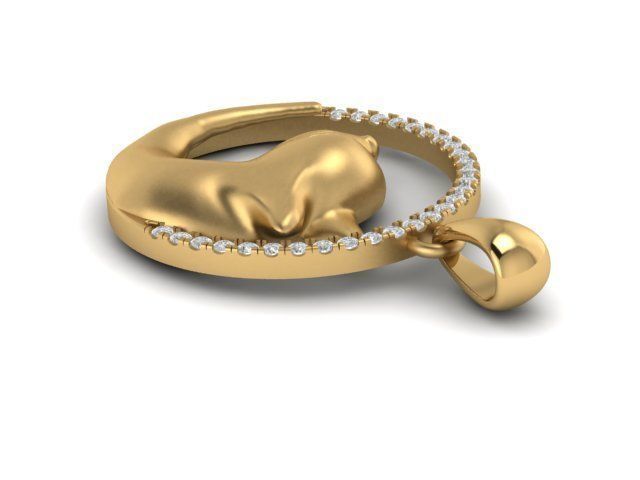 cat pendant 3D print model_13