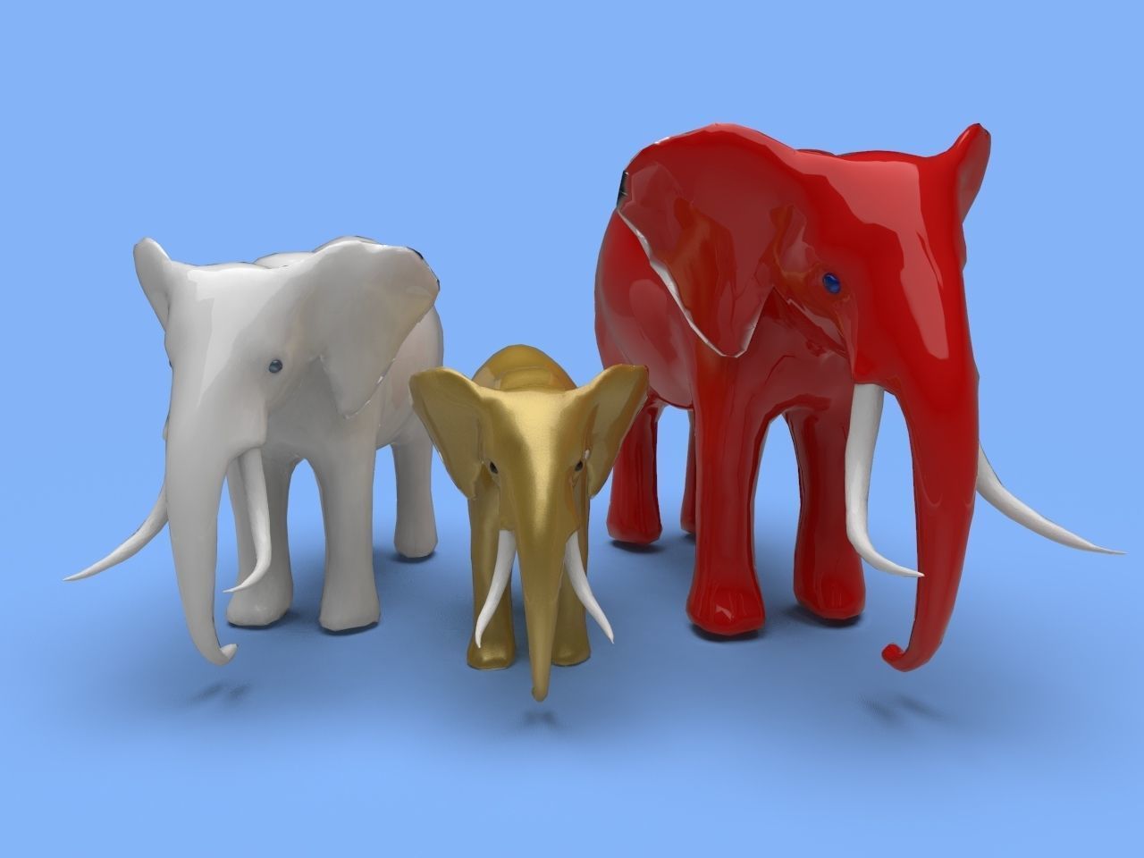 Elephant statuette 3d model 3d print model 3D print model_1