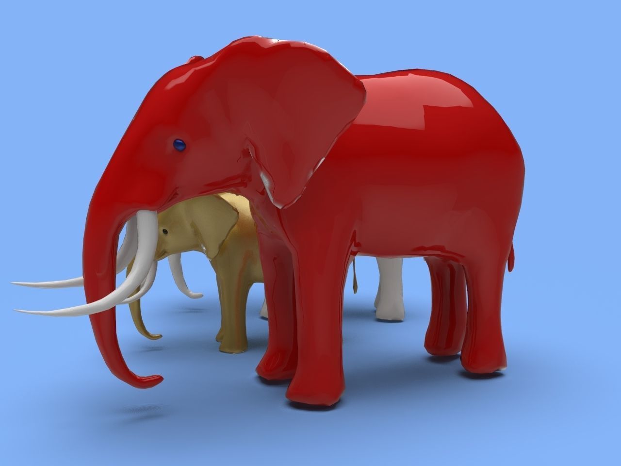 Elephant statuette 3d model 3d print model 3D print model_2